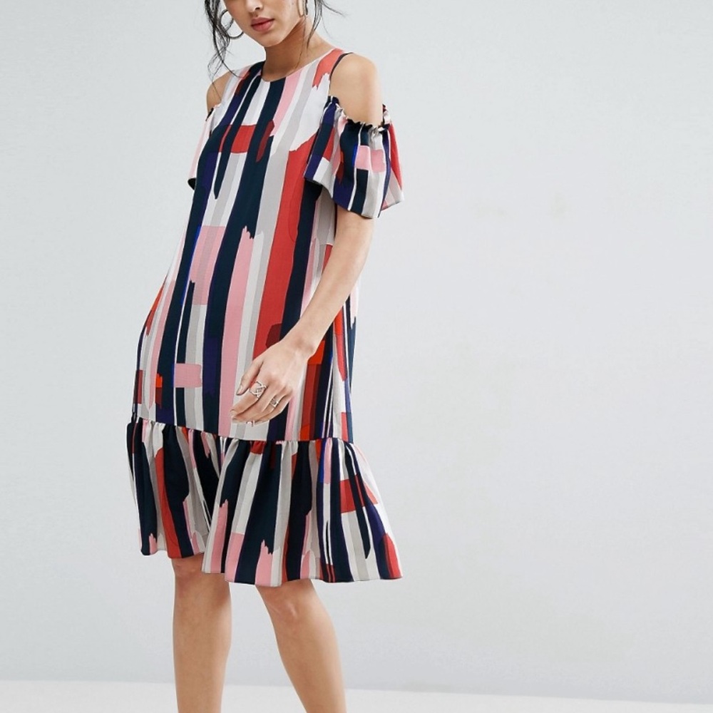 ASOS Curve Cold Shoulder Dress, Size 18